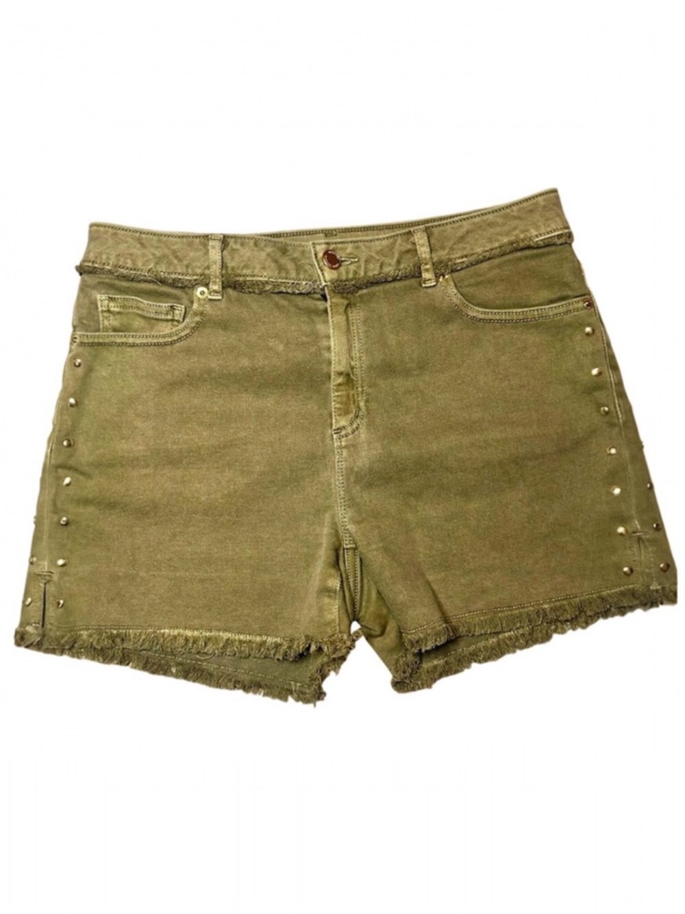 ✨ Michael Kors Studded Frayed Hem Denim Shorts – Size 8